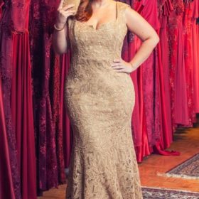 Vestido De Festa Longo Plus Size Decotado Sereia Brit Arthur Caliman