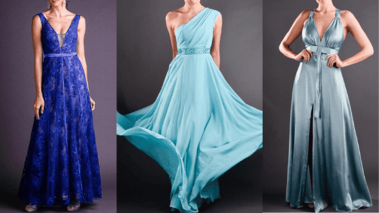Vestido para madrinhas azul: 17 ideias por Arthur Caliman