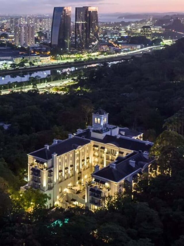 imagem do hotel tangará à noite