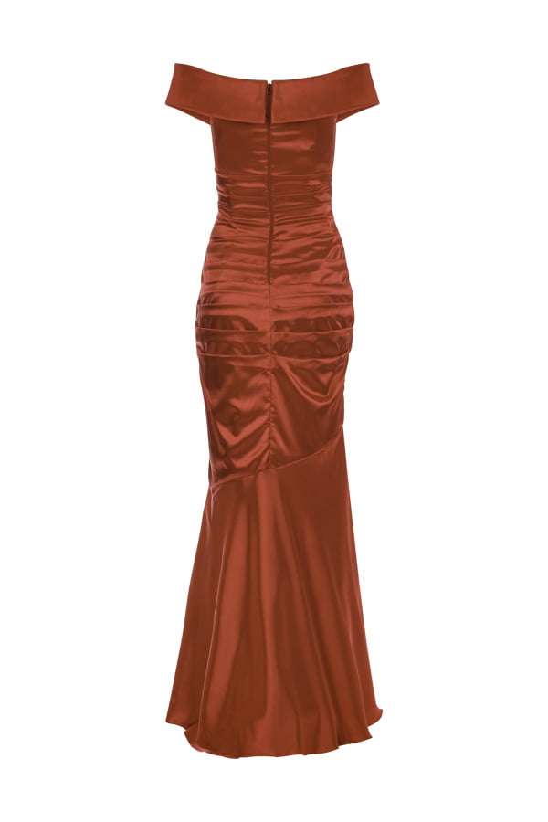 Vestido de festa longo cor vermelho modelo teca azzis