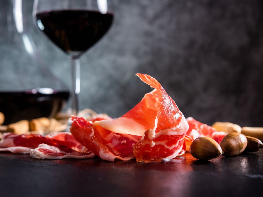 jamon com vinho